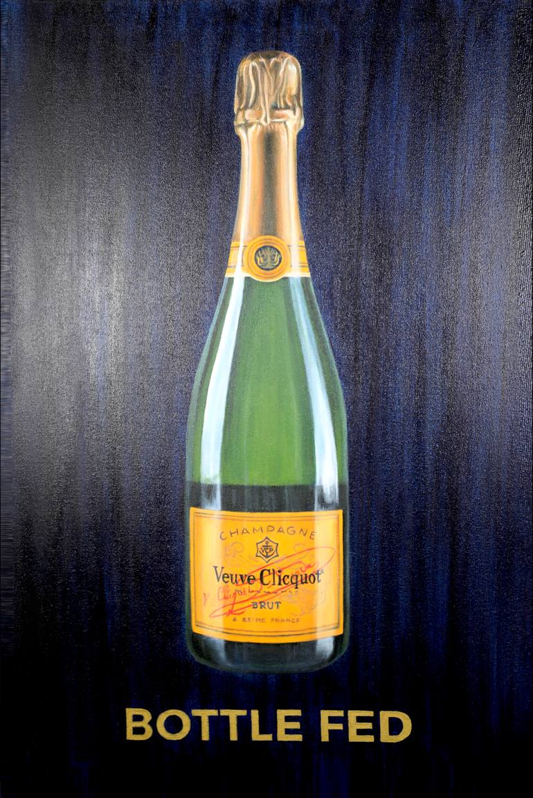 LIMITED EDITION PRINT: bottle of Veuve Clicquot 