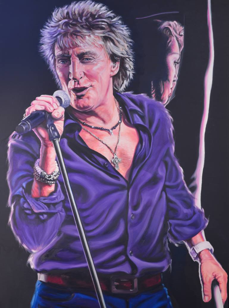 Rod Stewart - Passion Painting by John Henny | Saatchi Art