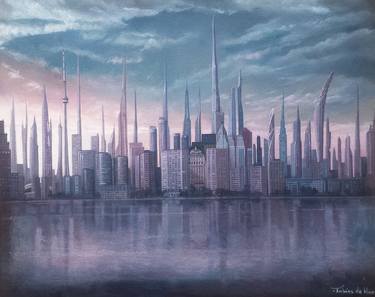 Print of Conceptual Cities Paintings by Tobias de Haan