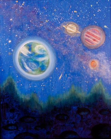 Print of Expressionism Outer Space Paintings by Jo Mattison