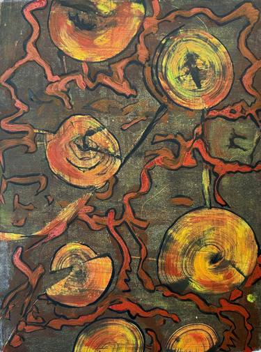 Original Abstract Printmaking by Sandi Ludescher