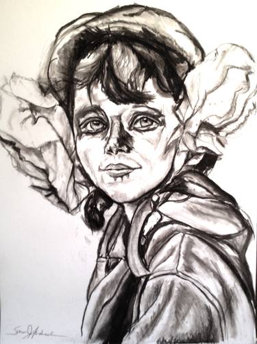 Original Expressionism Portrait Drawings by Sandi Ludescher