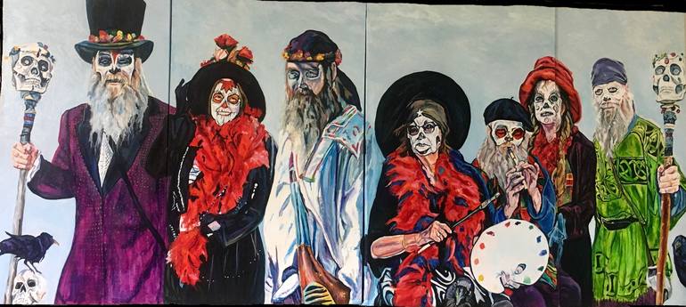 Original Expressionism People Painting by Sandi Ludescher
