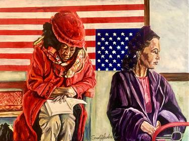 Original Expressionism Political Paintings by Sandi Ludescher