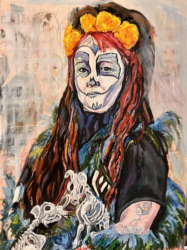 Original Expressionism Portrait Paintings by Sandi Ludescher