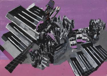 Print of Abstract Expressionism Cities Collage by Anastasia Papadopoulou