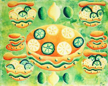 LEMONS AND LIMES 2 = Contemporary Still Life Painting thumb