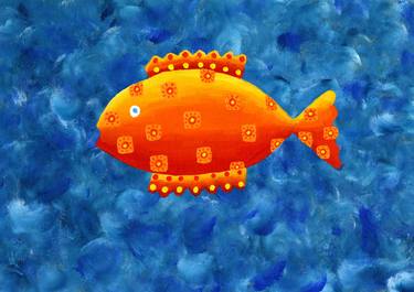 Print of Fish Paintings by Julie Nicholls