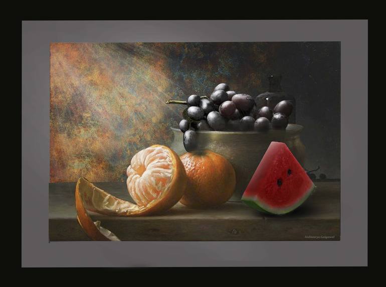 Original Digital Art Food & Drink Painting by H U Patel