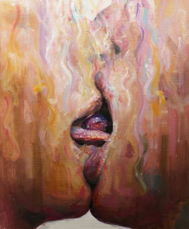 Original Abstract Expressionism Erotic Paintings by Styliana Katsiari