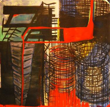 Print of Abstract Expressionism Architecture Paintings by MARITZA PEREZ
