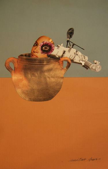 Original Dada Still Life Collage by MARITZA PEREZ