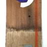 Collection Geometric Abstractions; Mid-century Inspired by Craft and Design. Painting with Collage on cedar wood.