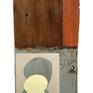 Collection Geometric Abstractions; Mid-century Inspired by Craft and Design. Painting with Collage on cedar wood.