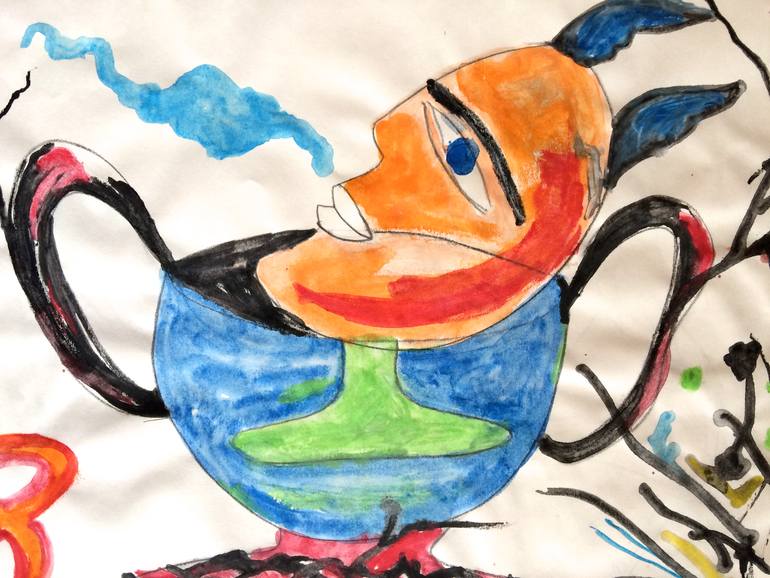 Original Dada Animal Painting by Maritza Perez