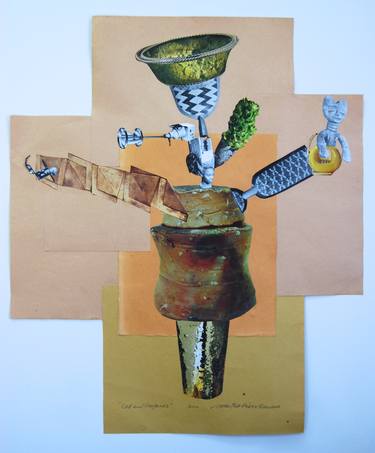 Original Dada World Culture Collage by MARITZA PEREZ