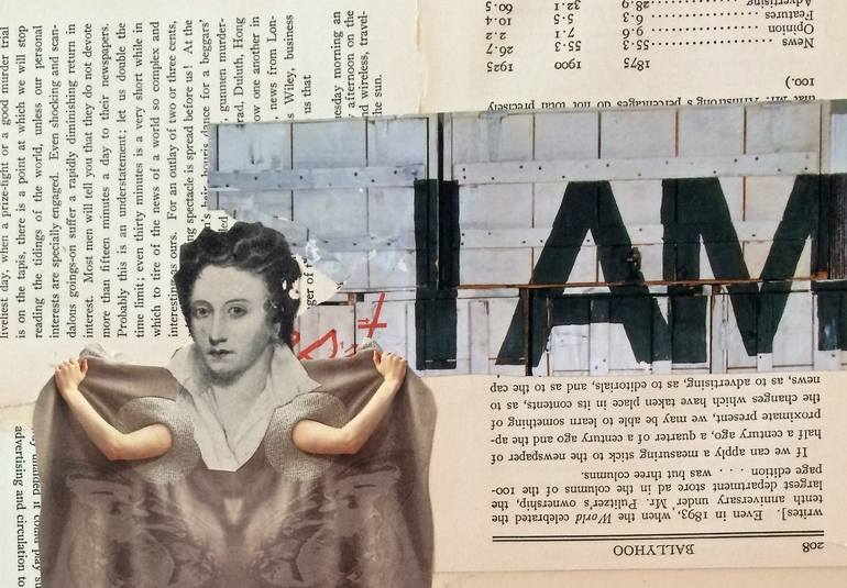 Original Surrealism Celebrity Collage by MARITZA PEREZ