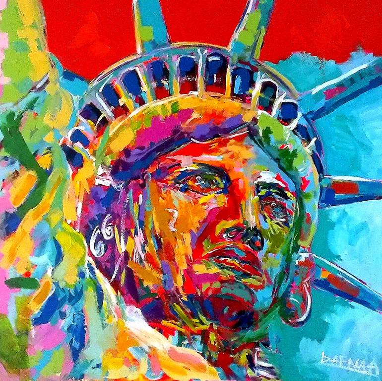 Statue of Liberty 2 Painting by Dafna Aloni | Saatchi Art