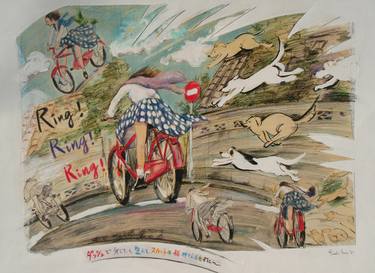 Print of Bicycle Paintings by M Groovy