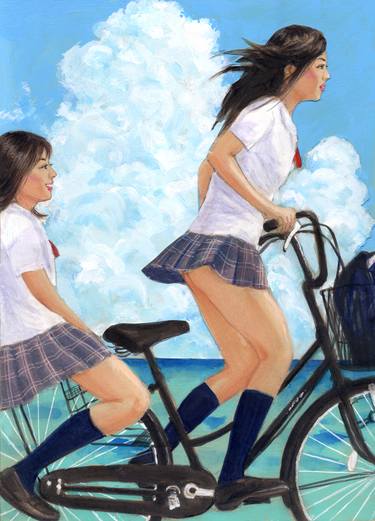 Print of Illustration Bicycle Paintings by M Groovy