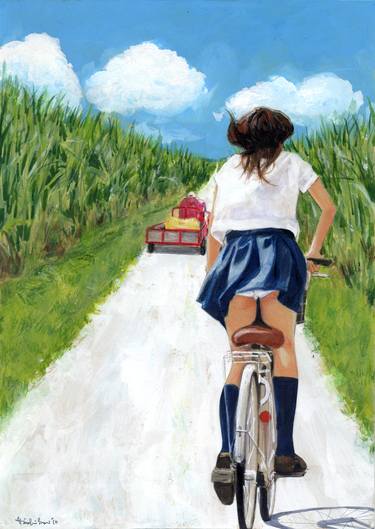 Print of Bicycle Paintings by M Groovy