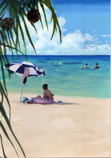 Print of Illustration Beach Paintings by M Groovy