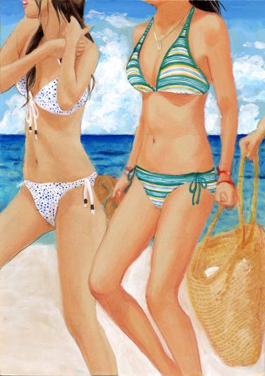 Print of Illustration Beach Paintings by M Groovy