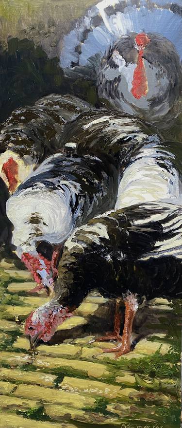 Original Impressionism Animal Paintings by Philine van der Vegte