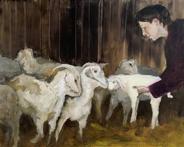 Original Figurative Rural Life Paintings by Philine van der Vegte