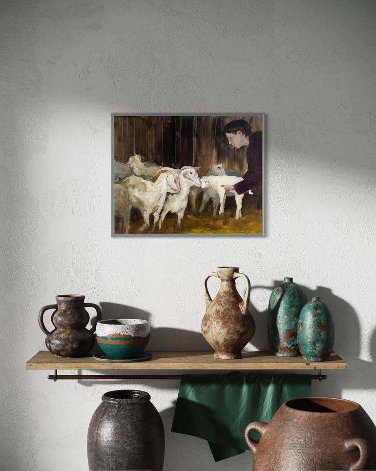 Original Figurative Rural Life Painting by Philine van der Vegte