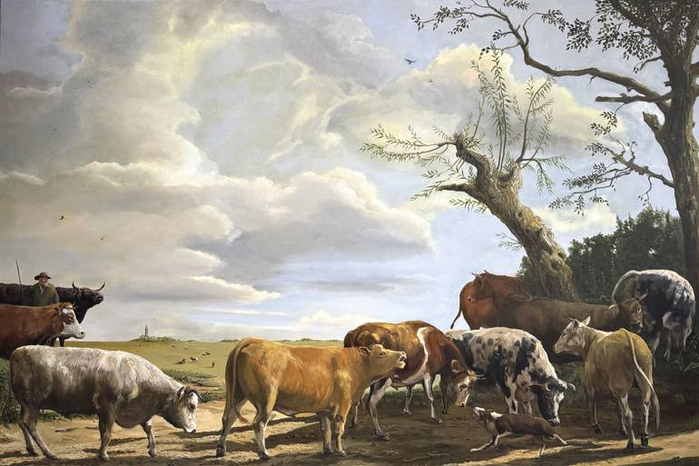 Original Figurative Animal Paintings by Philine Van Der Vegte