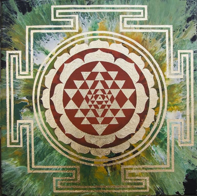 Sri Yantra II Painting by Anastasia Tsitsou | Saatchi Art
