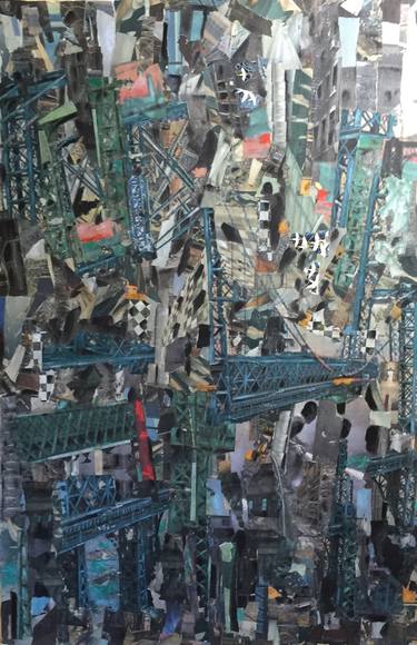 Original Abstract Architecture Collage by Steve Palumbo