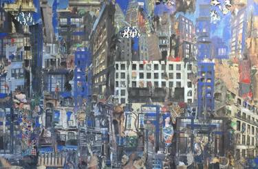 Original Abstract Cities Collage by Steve Palumbo