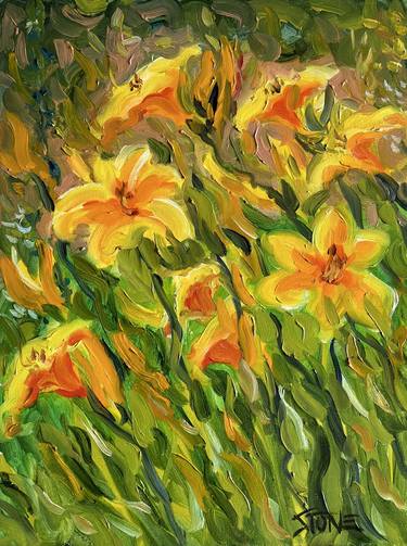 Original Impressionism Garden Paintings by Bill Stone