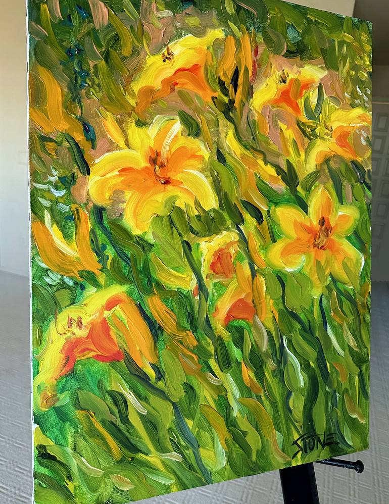 Original Garden Painting by Bill Stone