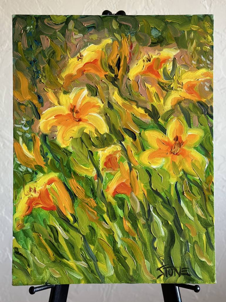 Original Garden Painting by Bill Stone