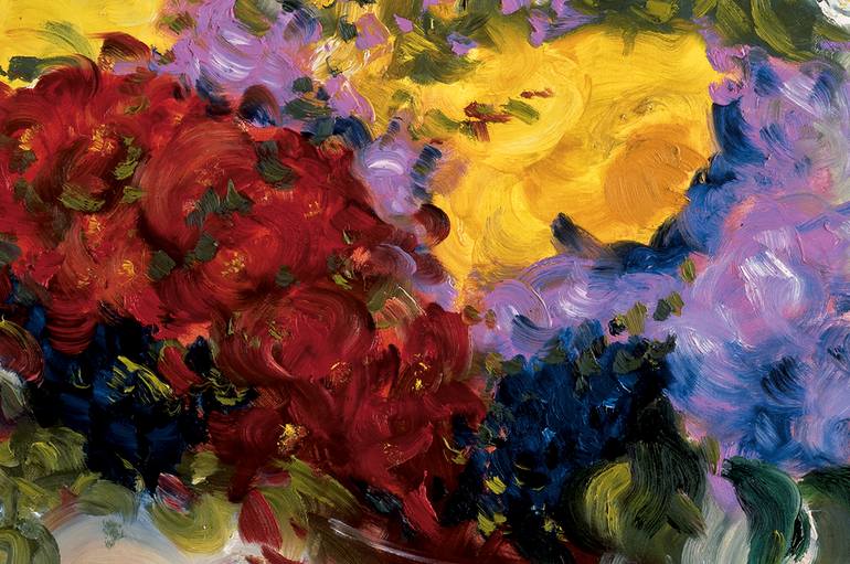 Original Impressionism Floral Painting by Bill Stone