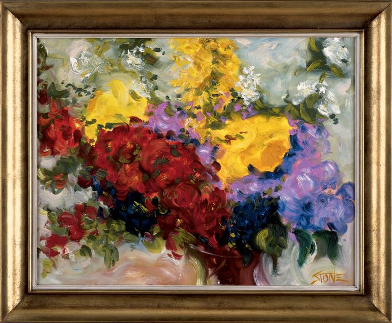 Original Impressionism Floral Painting by Bill Stone