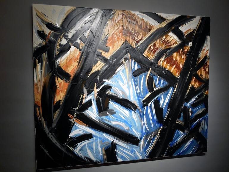 Original Abstract Architecture Painting by Bill Stone