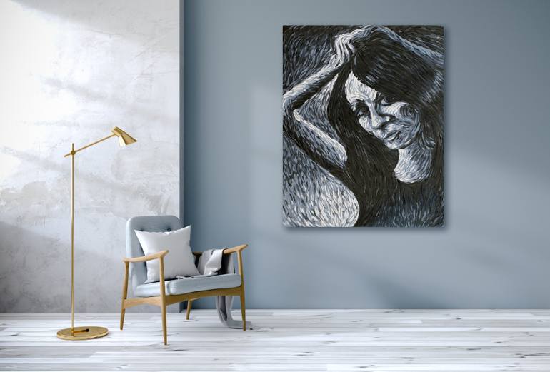 Original Abstract People Painting by Bill Stone