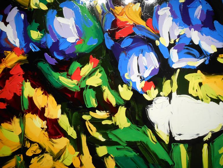 Original Abstract Garden Painting by Bill Stone