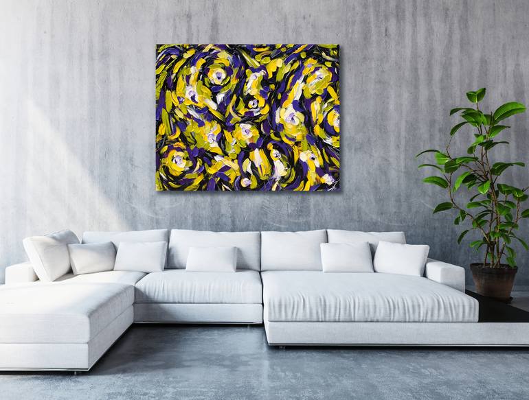 Original Abstract Garden Painting by Bill Stone