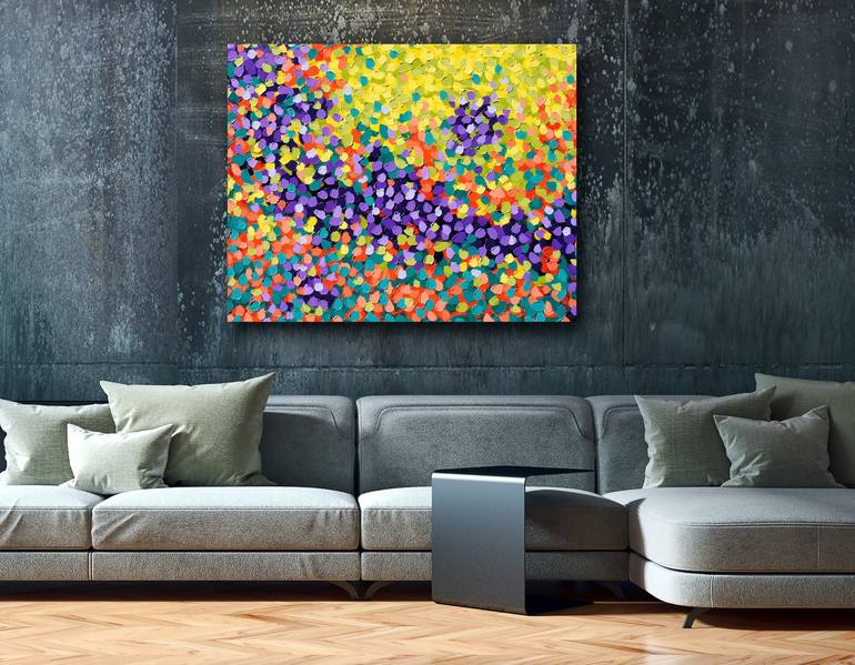 Original Abstract Garden Painting by Bill Stone