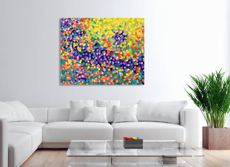 Original Abstract Garden Painting by Bill Stone