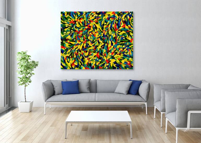 Original Abstract Garden Painting by Bill Stone