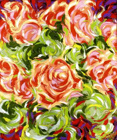 Original Abstract Expressionism Floral Paintings by Bill Stone