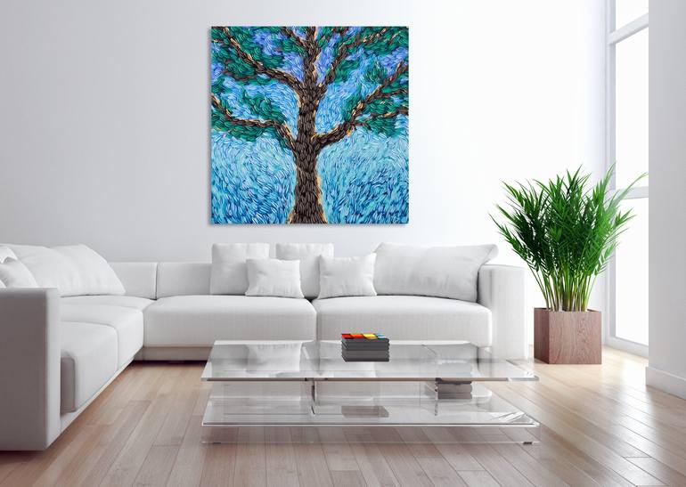 Original Abstract Tree Painting by Bill Stone