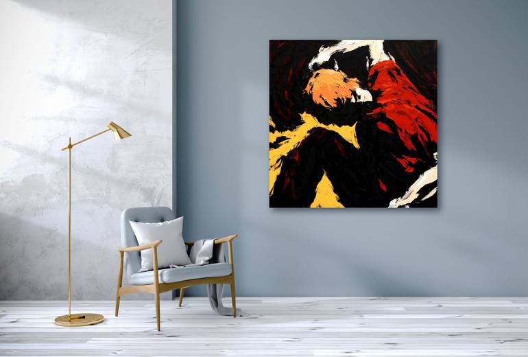 Original Abstract Men Painting by Bill Stone