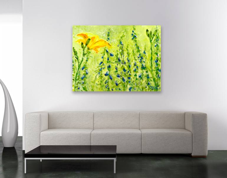 Original Abstract Floral Painting by Bill Stone